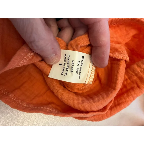 Anniewear NWT Size Small Orange Short Set - Picture 8 of 9